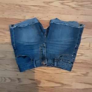 Blue jean shorts